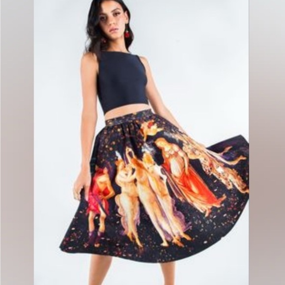 blackmilk picket midi primavera skirt size medium - Picture 2 of 2